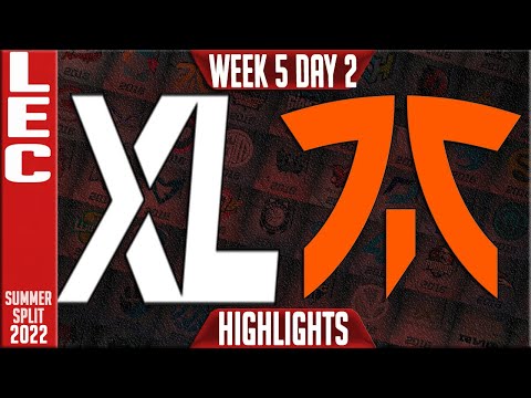 XL vs FNC Highlights | LEC Summer 2022 W5D2 | Excel vs Fnatic