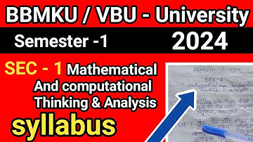 BBMKU / SEC-1 | Mathematical And Computational Thinking & Analysis