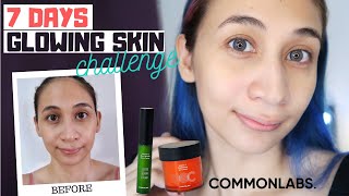 GLOWING SKIN IN 7 DAYS ft. COMMONLABS. | Vitamins Skincare Routine | Lolly Isabel