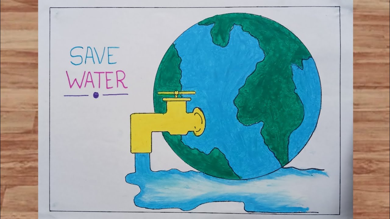 Save Water Drawing | Save Water Poster making | Save water save earth #savewater #savewatersaveearth