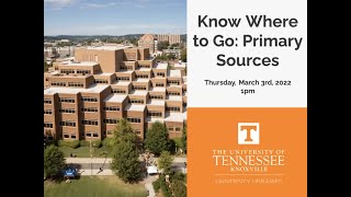 Know Where to Go – Primary Source
