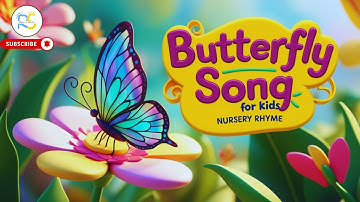 Flutter Flutter Butterfly | Nursery Rhyme | Educational Video | Butterfly Song | Rain n Shine Kids