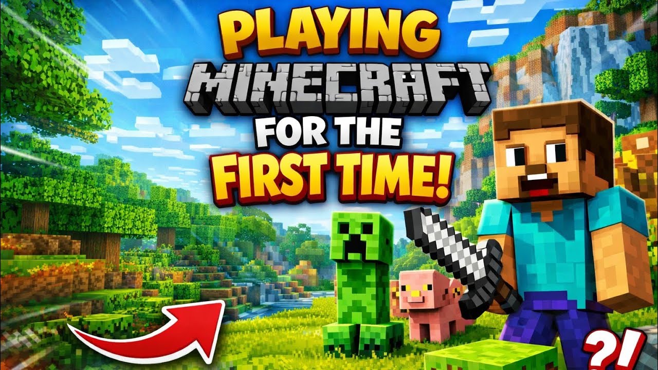 Playing Minecraft for the first time!! - YouTube