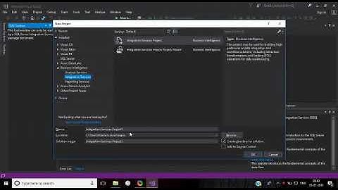 ETL process in SQL Server with SSDT tool