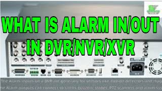 What is Alarm In/Out in DVR, XVR and NVR.