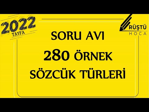 Soru Avı | 280 ÖRNEK | Sözcük Türleri | RÜŞTÜ HOCA