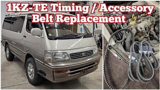 Toyota Hiace Timing Belt Replacement +AC/Alternator Belts (1KZTE Turbodiesel)