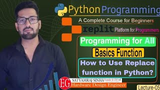 How to Replace the Word or Characters in Python | Python Tutorials for Beginners