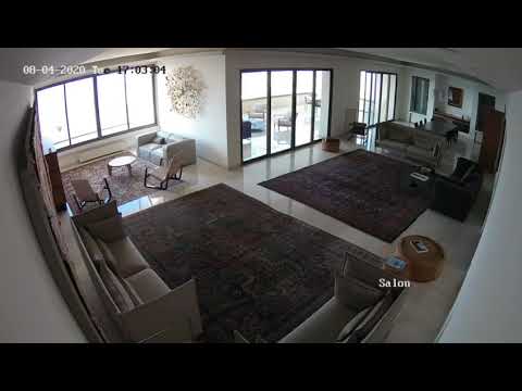Beirut explosion, filmed from surveillance camera in private apartment