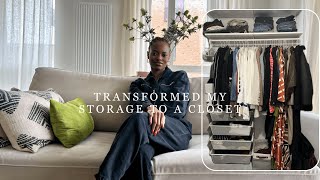 Transformed My Small Storage Space Into a Closet IKEA Boaxel