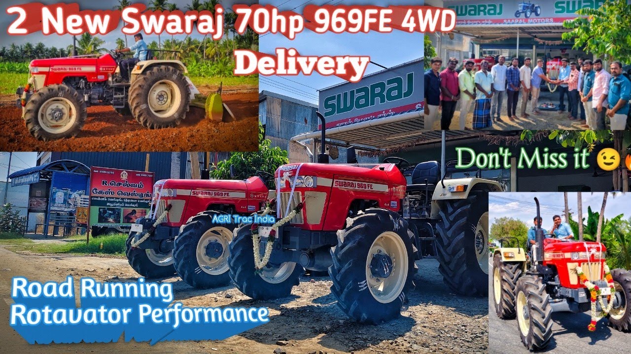 Finally New 70hp Swaraj 969 2 Tractor Delivery | Swaraj 969 | Swaraj 969 review Mileage Tamil | 969 