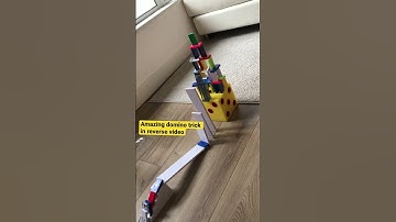 Amazing domino trick in reverse video #asmr #domino #shortvideo #dominocommunity #fun