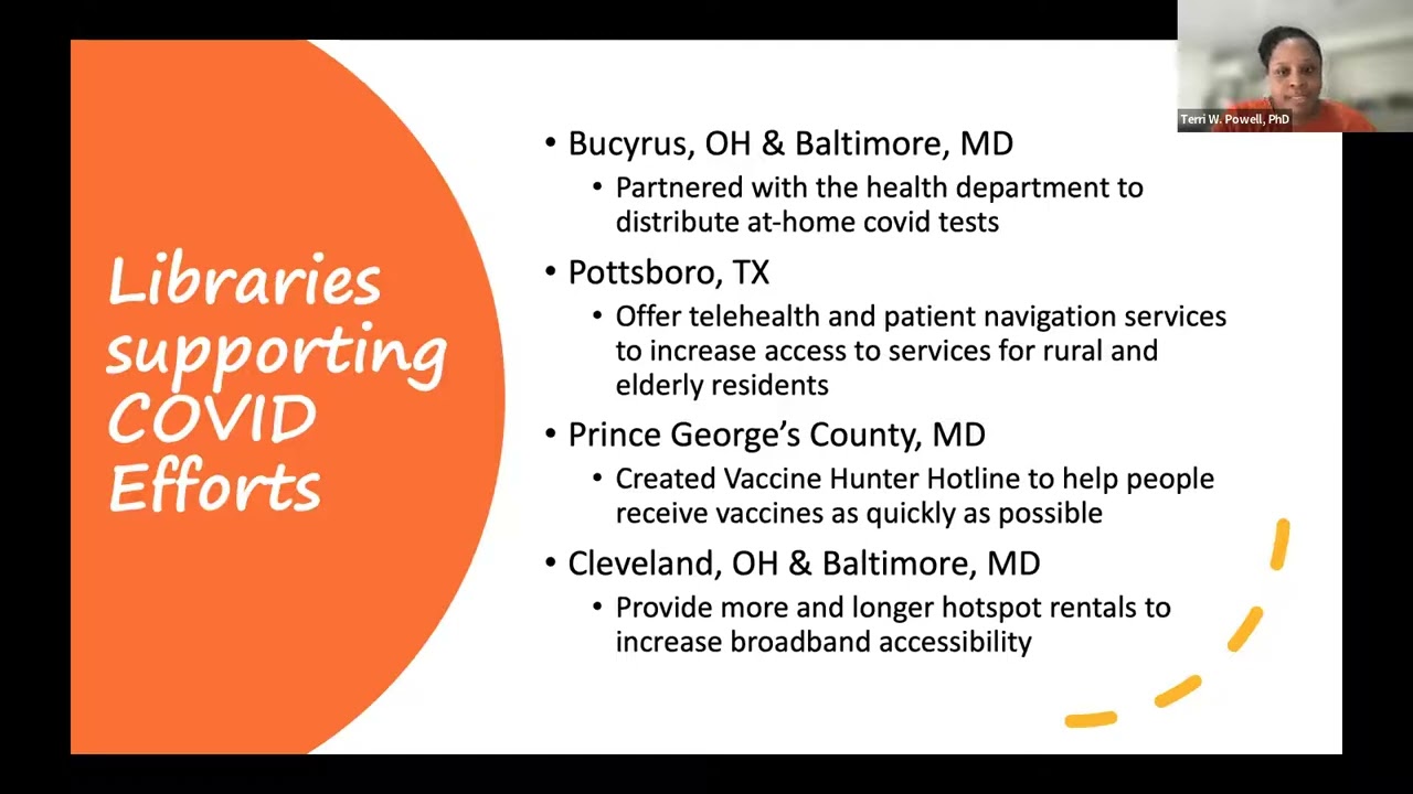 Libraries: Public Health Partners for Health Promotion   March 30, 2022