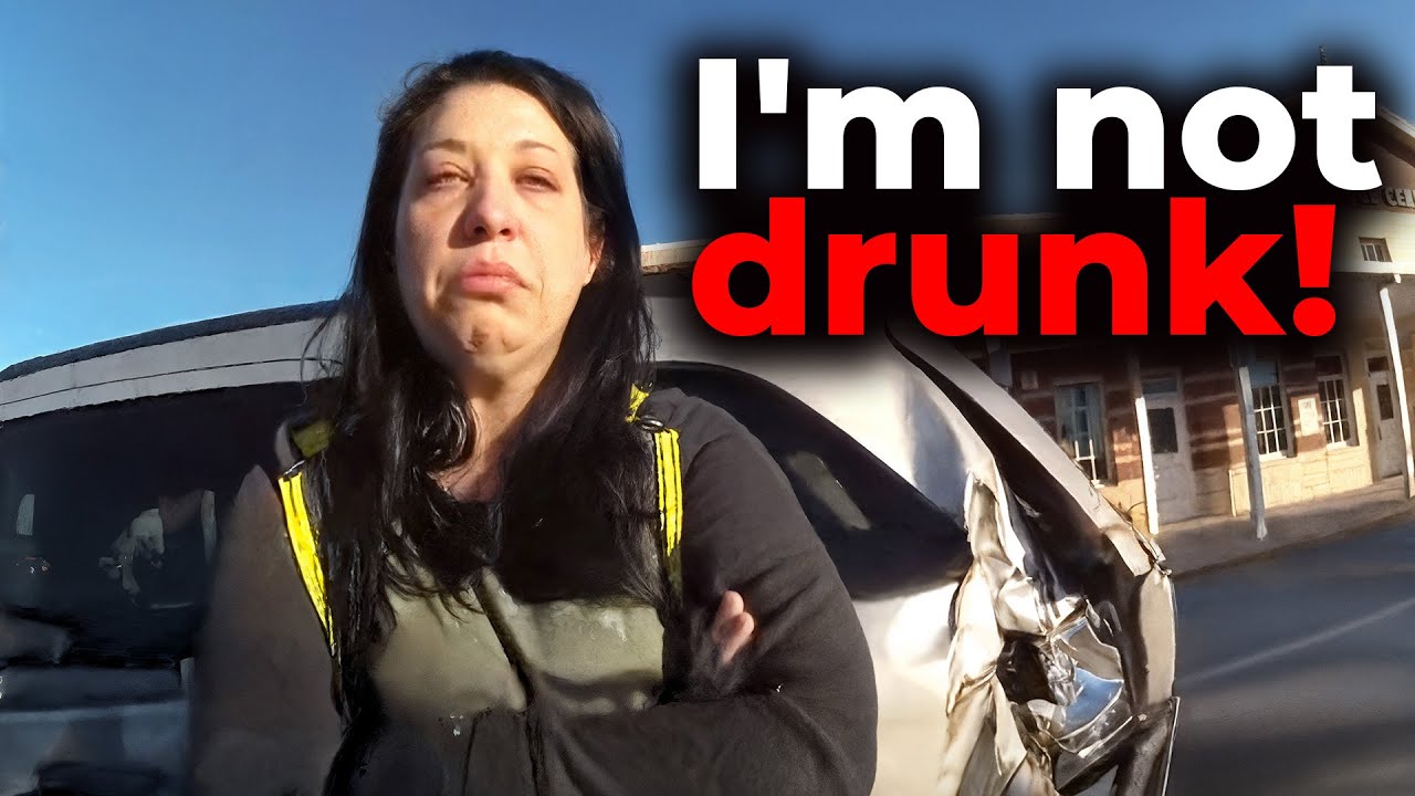 Entitled Drunk Mom Crashes Car at School Drop-Off