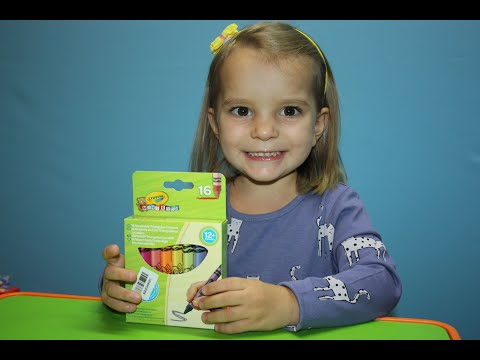 Распаковка Набор восковых мелков Crayola Mini Kids для малышей Треугольные 16 шт из Rozetka