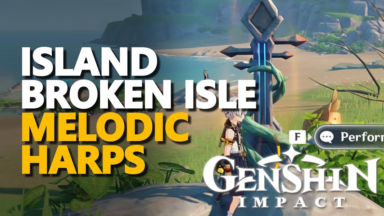 Island Broken Isle Melodic Harps Perform Adjust Orientation Puzzles Genshin Impact