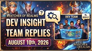 Developer Insight Team Replies Aug, 10. 2026