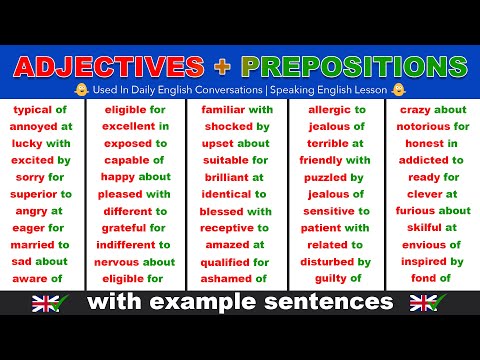 100 Everyday English ADJECTIVES + PREPOSITIONS Used In Daily English Conversations | Speaking Class