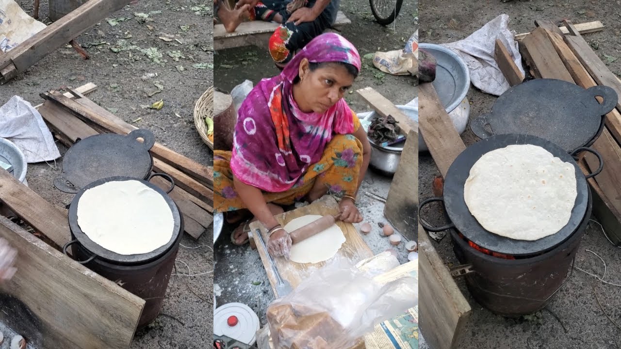Steling Roti Hard working Women Selling Roti with Chutney | Unique Street Food India ...