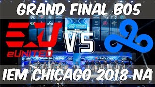 CSGO Cloud9 vs Eunited - Grand Final - Map 3 - Cache - IEM Chicago 2018 NA Highlights