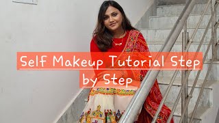 Self Makeup Tutorial Step by Step/Simple makeup for Beginners/Easy Festival makeup #shorts #makeup