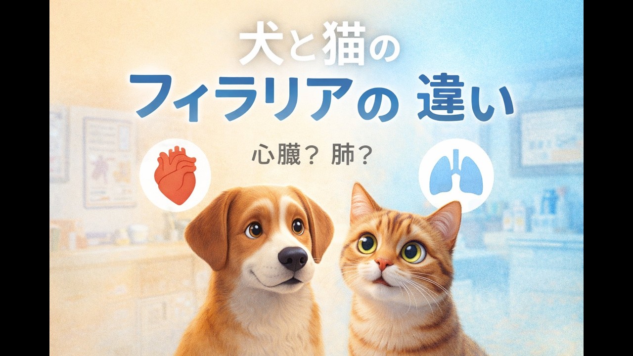犬と猫のフィラリアは何が違う？心臓と肺の決定的な差