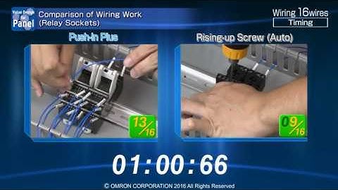 Omron Push In Plus Terminal technology versus automatic screwdriver