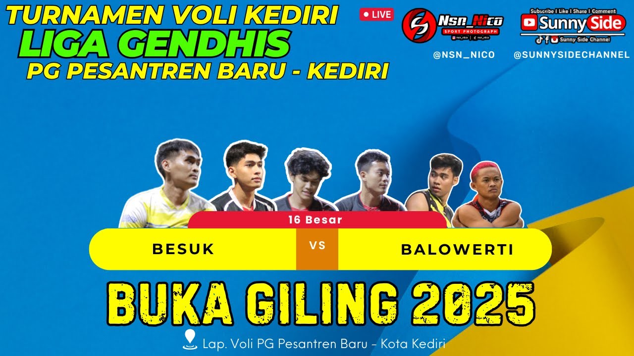 Besuk (Febri, Hakim, Juna) vs Balowerti (Pendik, Pipin) - Liga Gendhis PG Santren