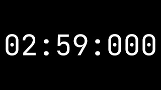 Celebrity Countdown timer 2 minutes, 59 seconds [02:59:000] - White on black with milliseconds Net Worth