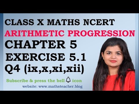 Chapter 5 Arithmetic Progression Ex 5.1 Q4(ix,xi,xi,xii) Class 10 Maths ...