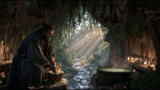 Waterfalls Fill the Mountain Realm — Peaceful Celtic Fantasy Music for Study and Focus | 4K