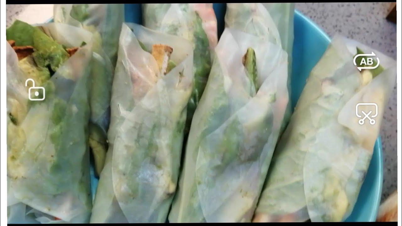 Tempeh Rice Paper Rolls with Peanut Butter Sauce/ own version YouTube