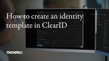 How to create an identity template in ClearID