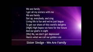 Sister Sledge - We Are Family (Lyrics)