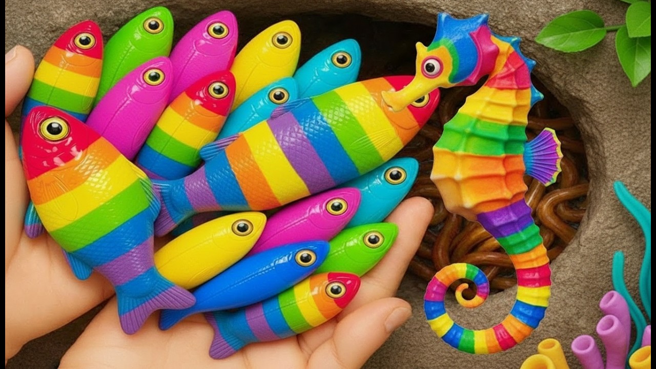 Catch Beautiful Aquarium Fish in Giant Colorful Egg, Betta Fish, Turtle, Pencil Fish, Carp, Goldfish