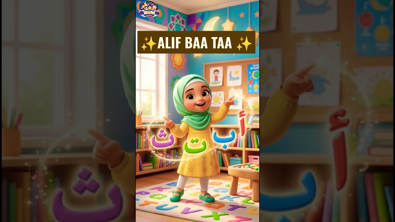 Arabic Alphabet Letter Song For Babies | Arabic Learning Song #shorts#islamicshorts#alifbaataa#kids