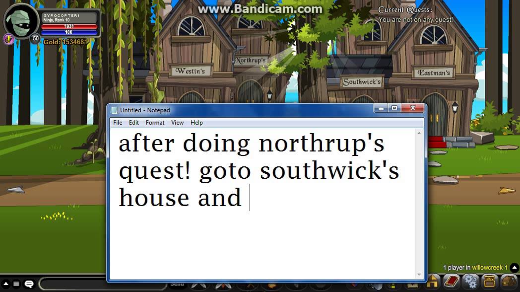 aqw willowcreek walkthrough 2014