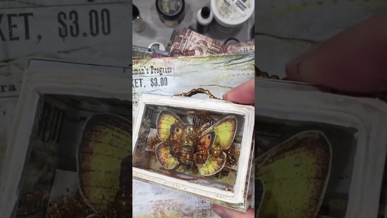 3D ATC card from Finnabair ATC YouTube Hop 