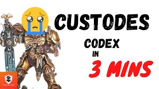 Custodes 10th codex in 3 mins