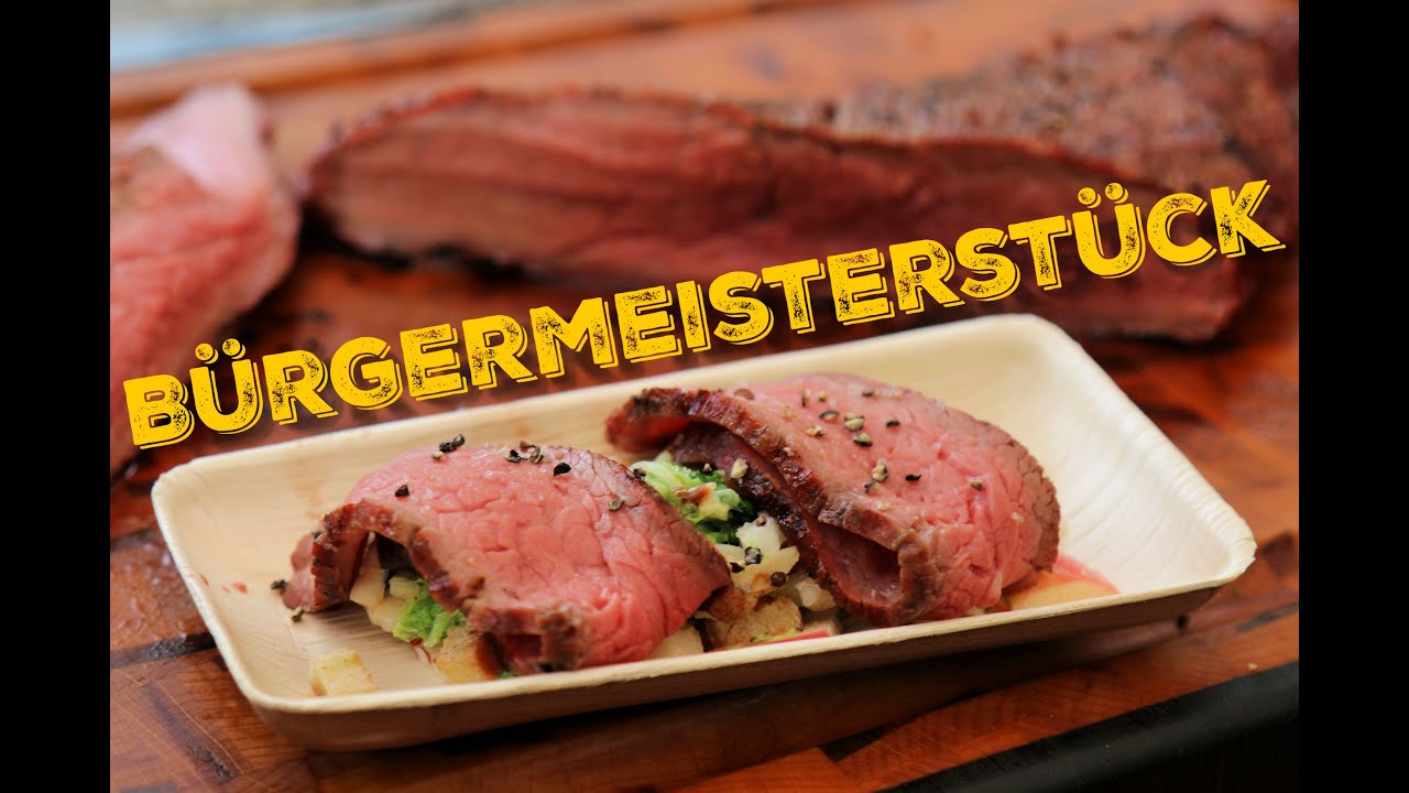 Geräuchertes Tri Tip - Bürgermeisterstück mit einem sensationellen Salat