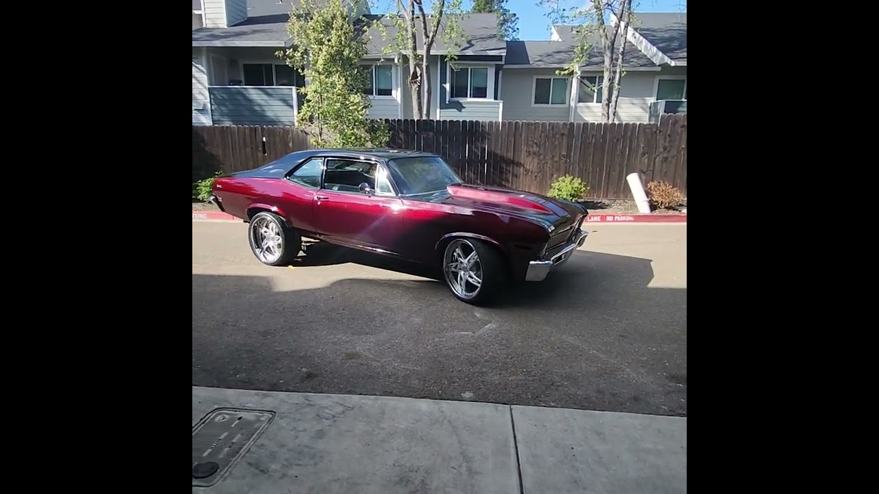 1968 chevy Nova on 22" Rucci rims