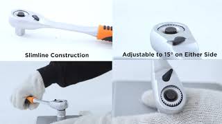 Groz 360 Swivel Head Ratchet Handle Rtd360