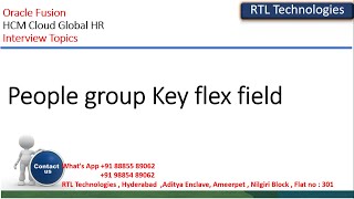 Oracle Fusion Cloud HCM | Flex fields | Key Flex field | People Group Key Flex field | HCM Placement