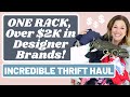 One Rack, Over $2K in Designer Brands! Incredible Thrift Haul, Versace, Anne Fontaine, Mother & Tory
