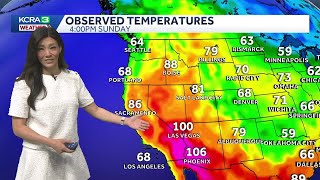 NorCal forecast: Hot Monday as heat continues to build