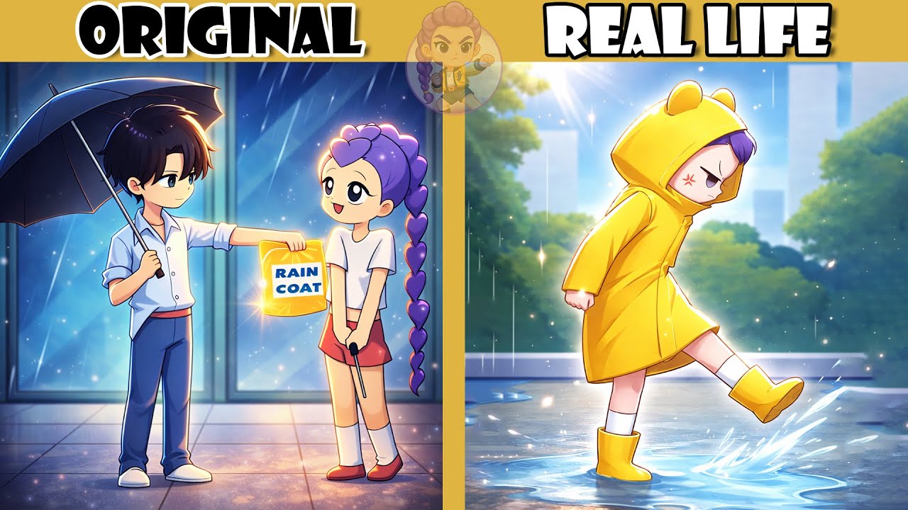 On a Rainy Day ☔ Rumi x Jinu | KPop Demon Hunters Animation | Original vs Plush Toys