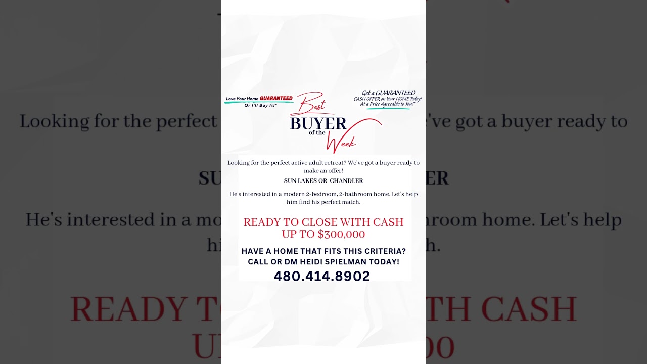 We've got a buyer ready to make an offer! | Free Consultation 480-414-8902