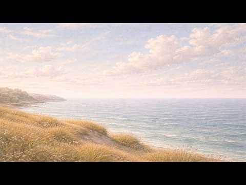 Gentle Coastal Bluff Oil Painting for TV | 4K Wall Art | No Sound (3 Hours)