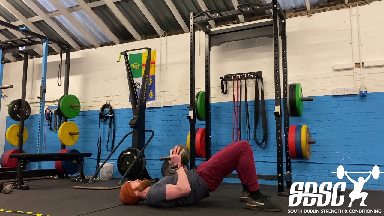 2 Arm Kettlebell Floor Press w Glute Bridge YouTube