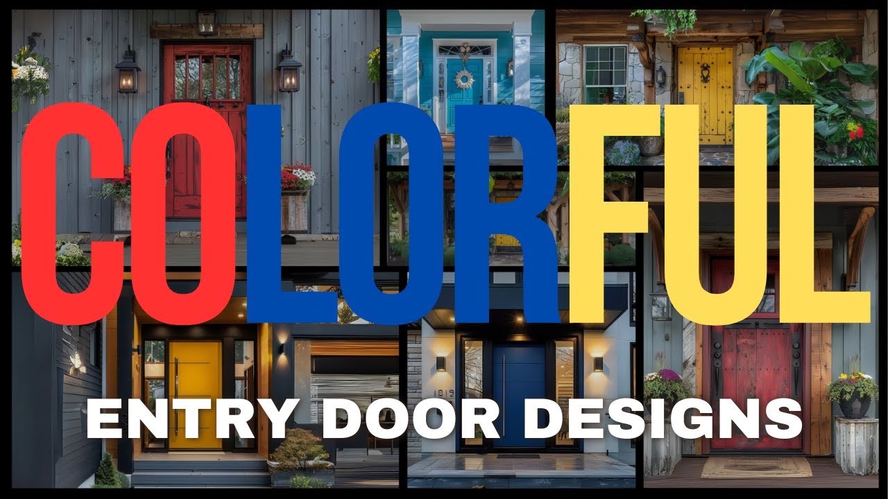 COLORFUL ENTRY DOOR DESIGNS #interiordesign #doors #home - YouTube